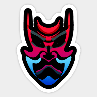 Japanese kabuki mask Sticker